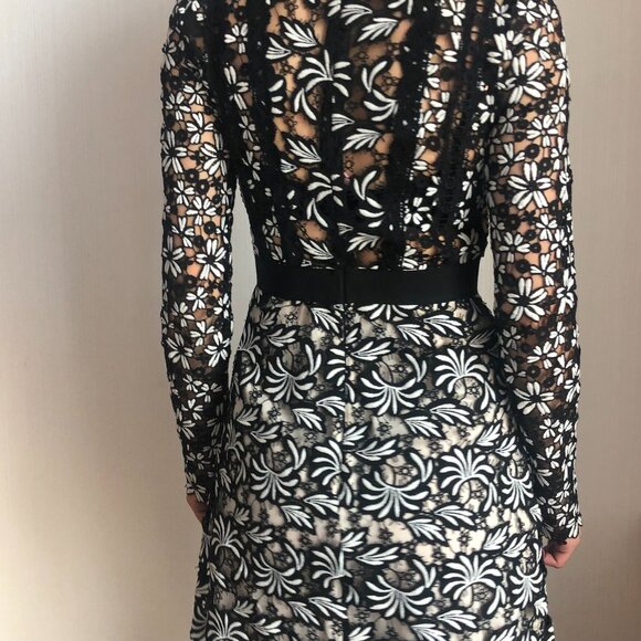 Self-Portrait Antoinette Floral Guipure-Lace Dress - Size 6 (US) / Small - Picture 4 of 8